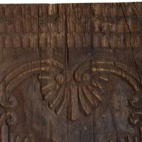 A Pair of Carved Wood Doors 27" W x 3" D x 78" H and 29" W x 4" D x 79" H — Peru, 19th/20th Century