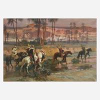 Frederick Arthur Bridgman (American, 1847–1928) Fording the Stream, Algeria