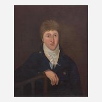 American School 19th century Portrait of a Seated Young Naval Officer
