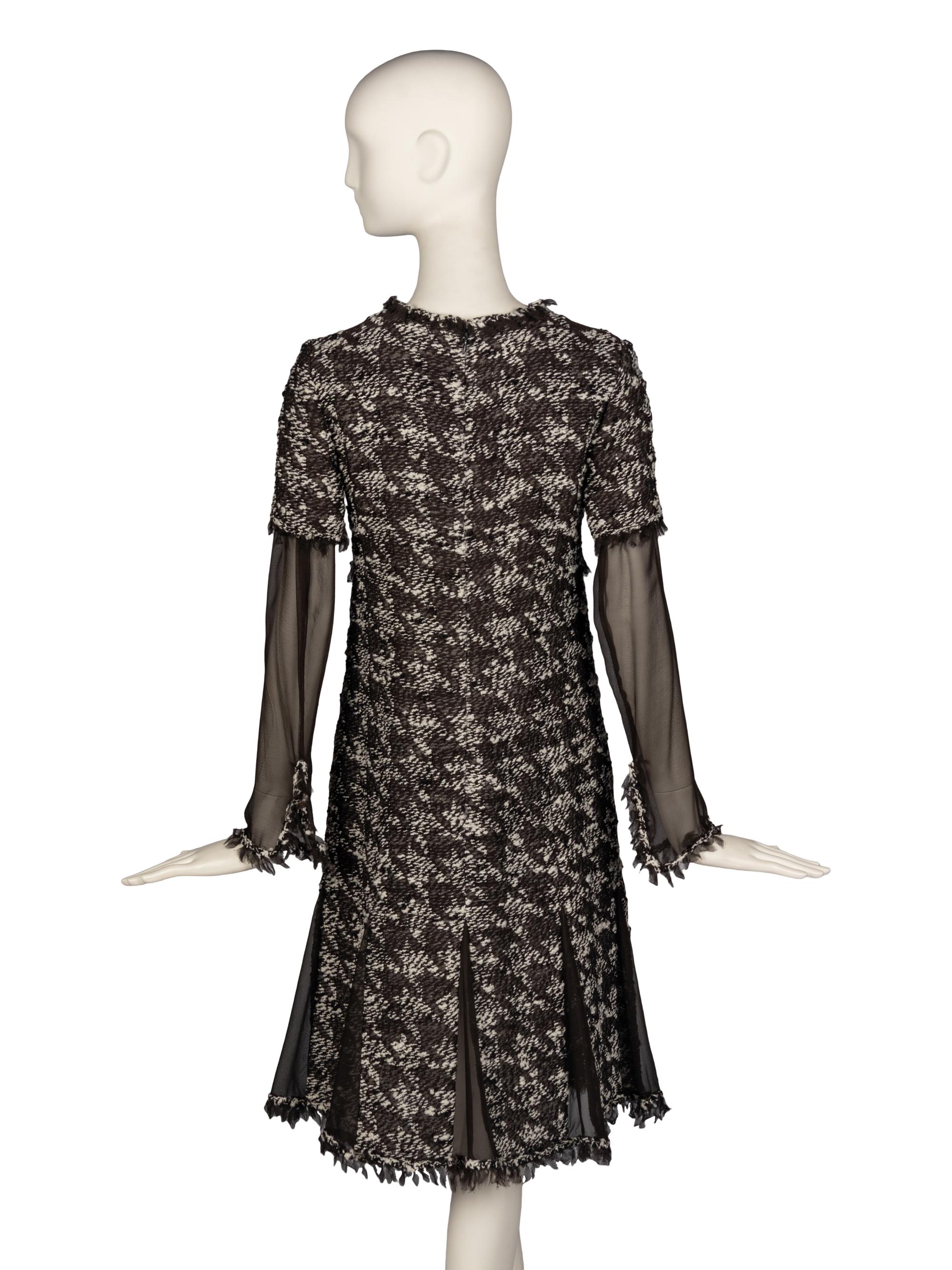 Chanel Pleated Tweed Dress