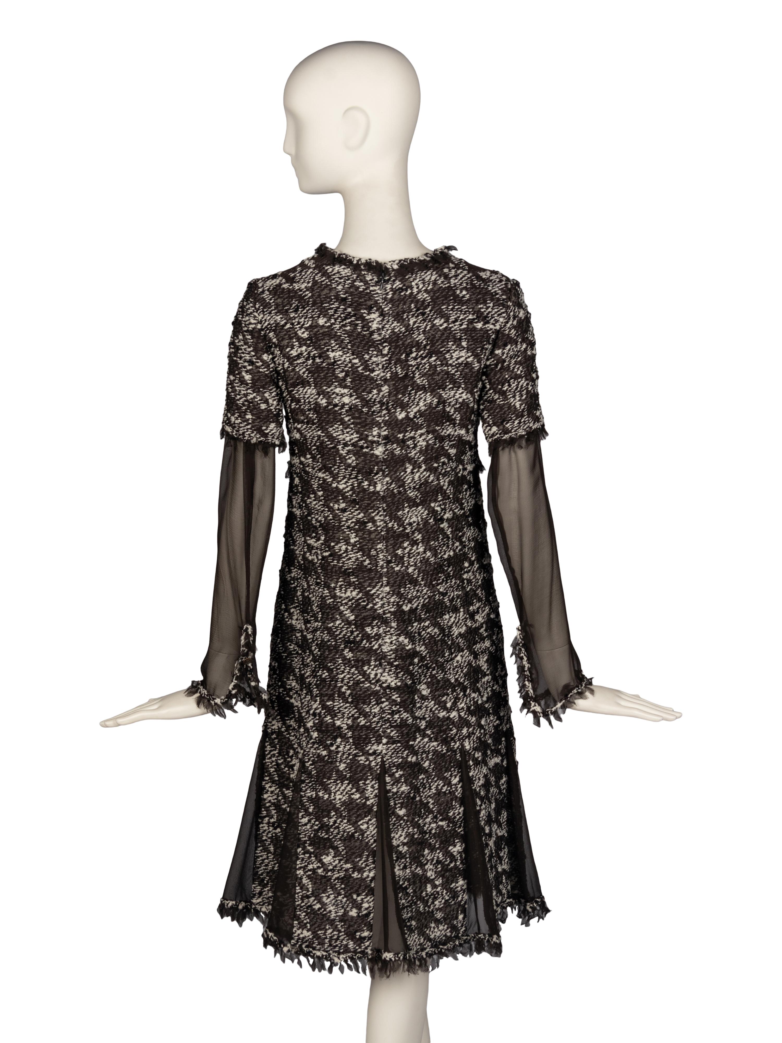 Chanel Pleated Tweed Dress
