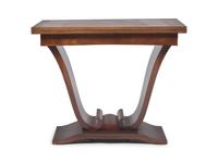 An Art Deco Hinged and Swivel-Top Mahogany Breakfast Table