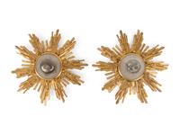 A Pair of French Gilt Bronze Plafonniers