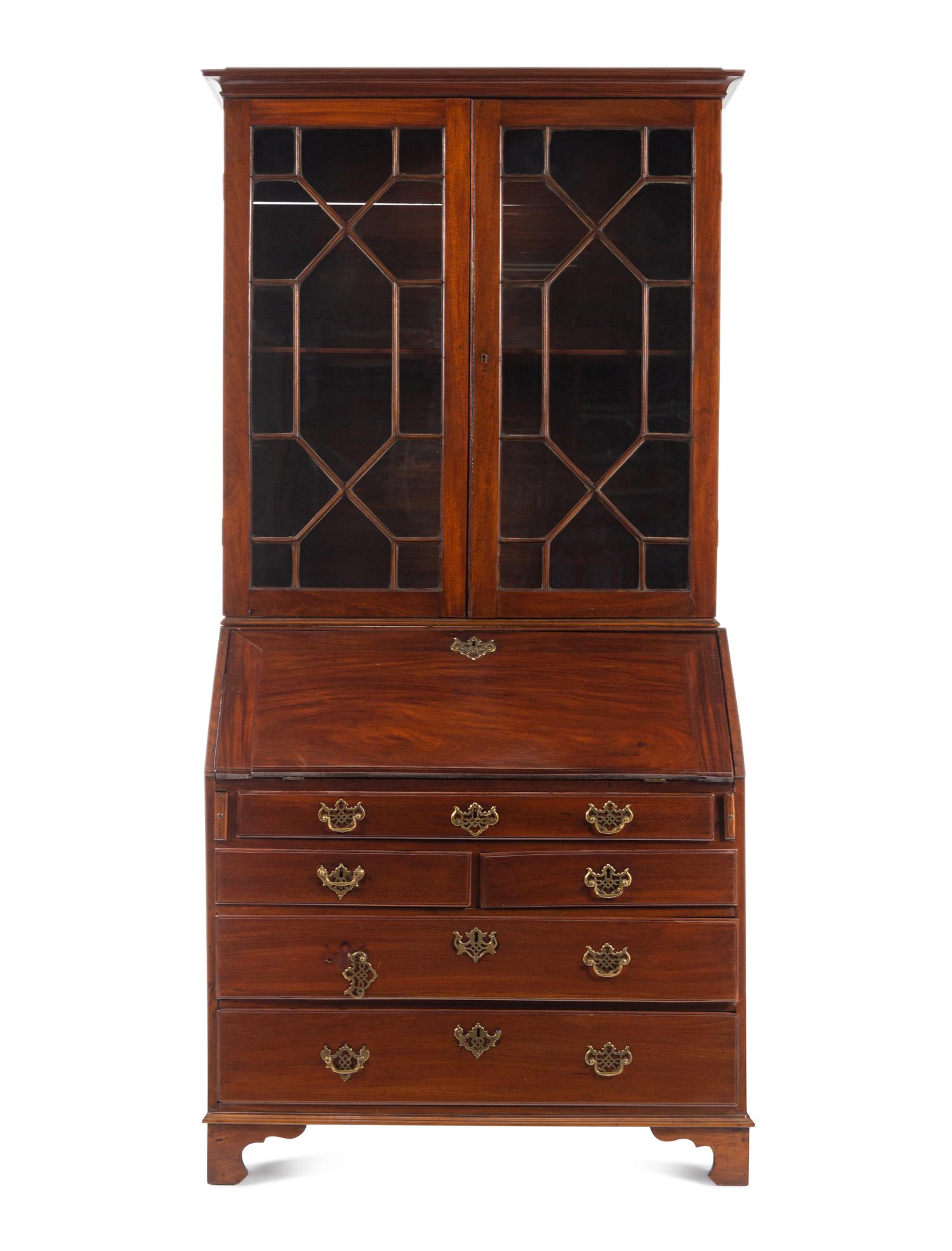 A George III Mahogany Secretary Bookcase