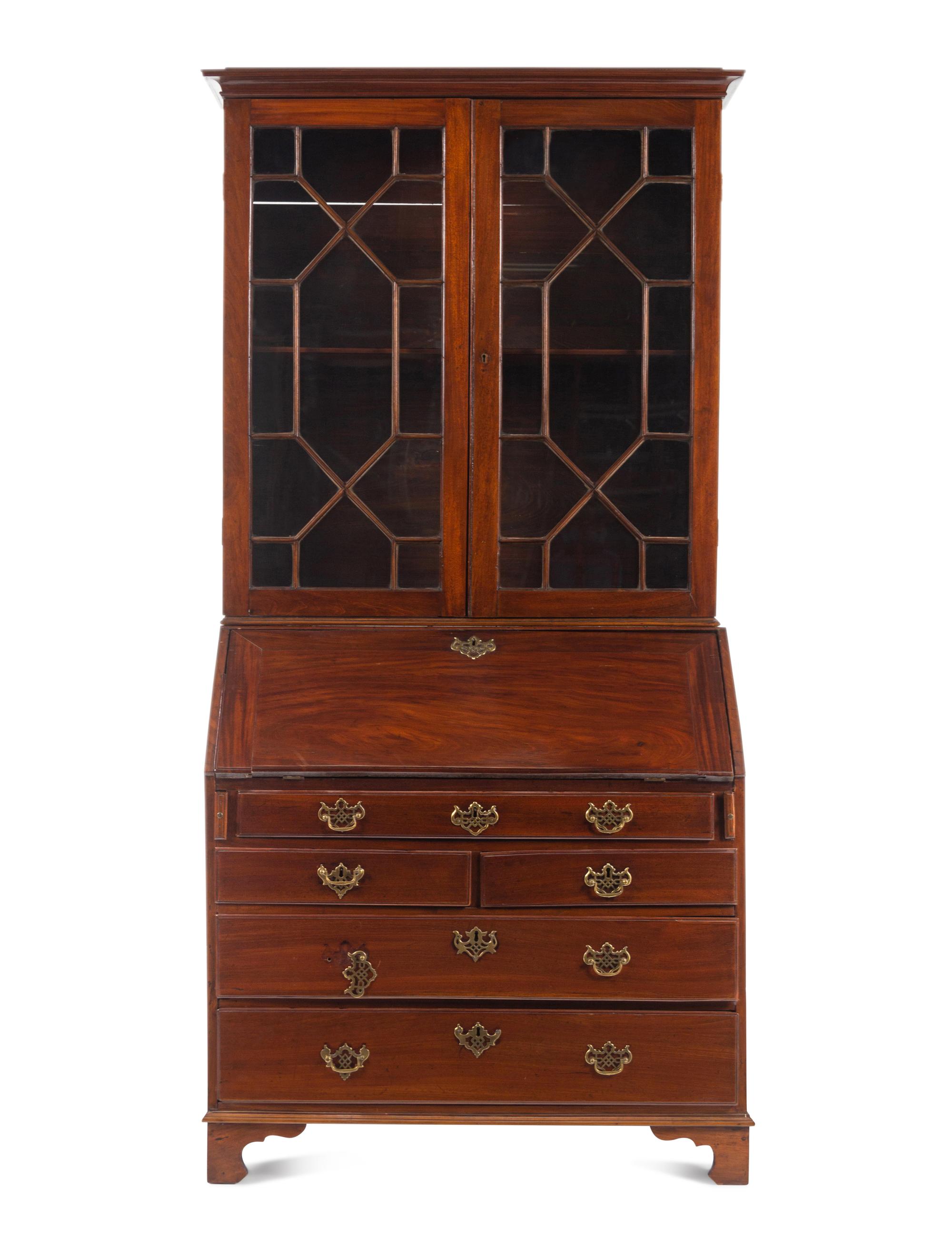 A George III Mahogany Secretary Bookcase