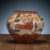 Zia Four-Color Polychrome Pottery Jar
