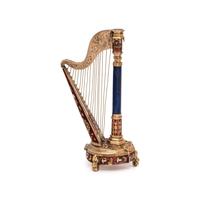 YELLOW GOLD, ENAMEL AND LAPIS LAZULI HARP WATCH