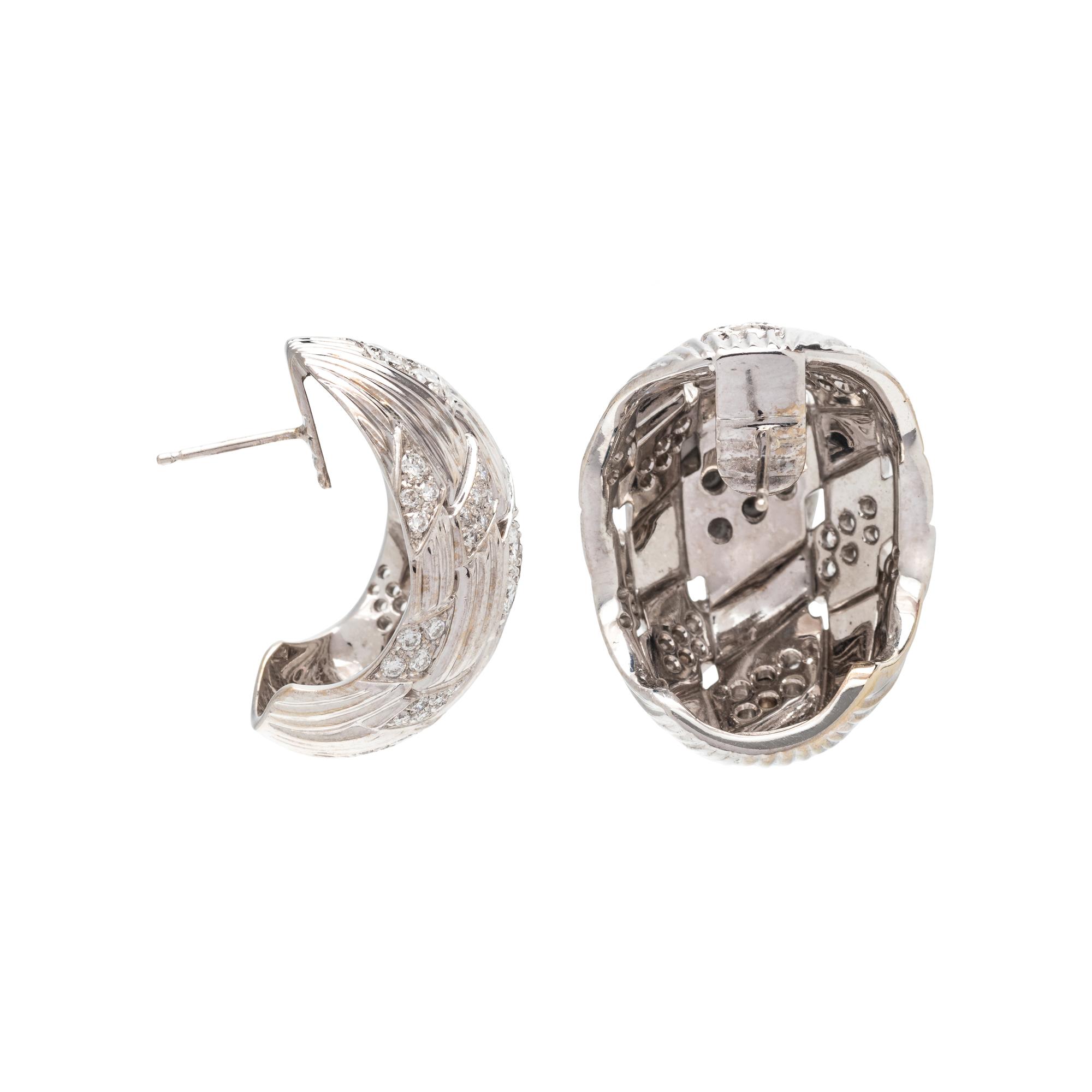 DAMIANI, WHITE GOLD AND DIAMOND EARRINGS