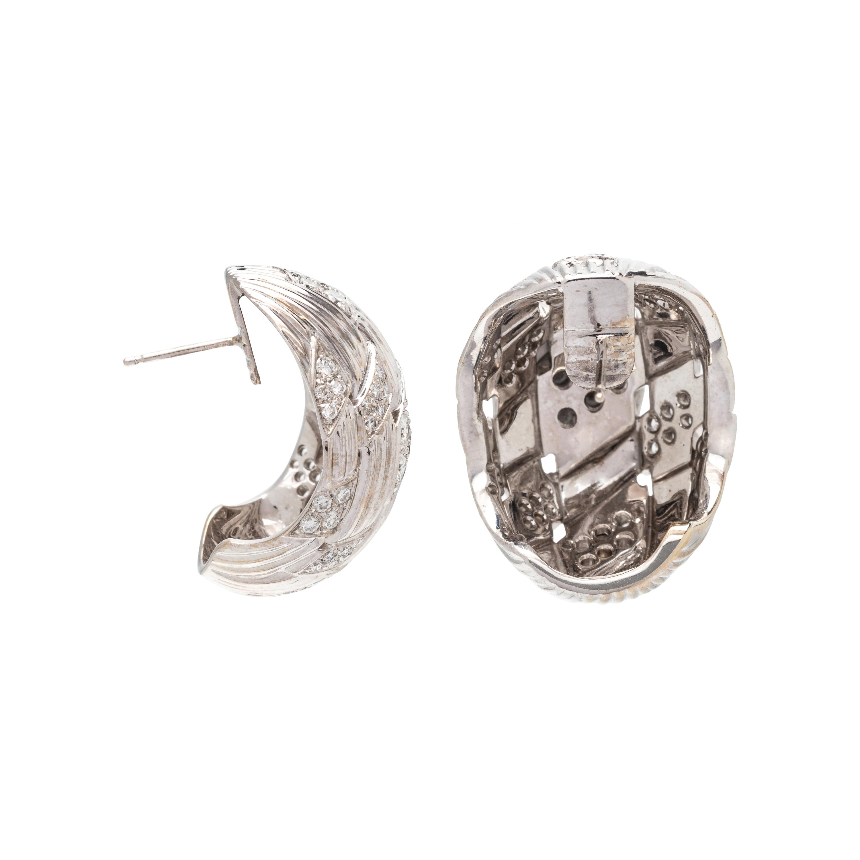 DAMIANI, WHITE GOLD AND DIAMOND EARRINGS