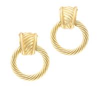 A Pair of 18 Karat Yellow Gold Earclips, David Yurman, 17.30 dwts.