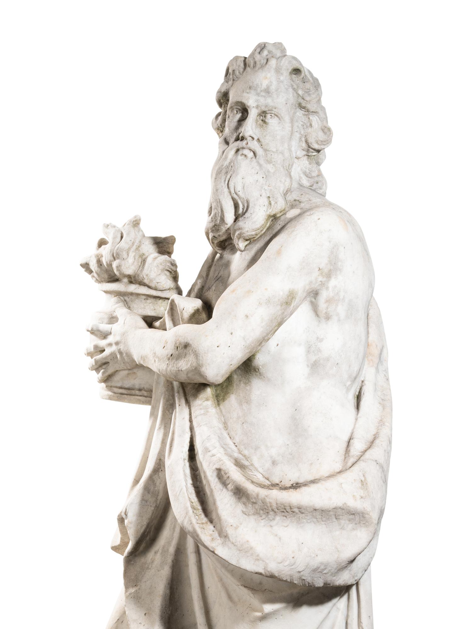 A Continental Marble Figure of Zeus