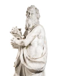 A Continental Marble Figure of Zeus