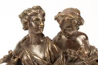 After Guillaume II Coustou (French, 19th Century) La Musique s'inspire de la Poesie bronze signed Coustou Height 30 inches.