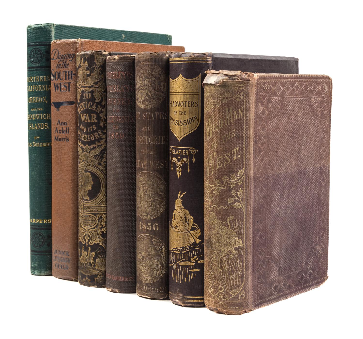 (WESTERN AMERICANA) A group of seven books.