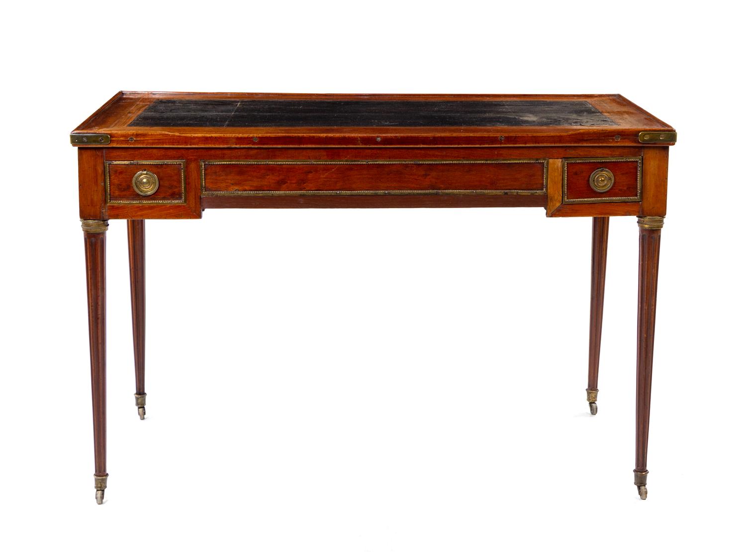 A Louis XVI Mahogany Tric-Trac Table Height 29 3/4 x width 45 x depth 23 3/4 inches. — CONRAD MAUTER, LATE 18TH CENTURY