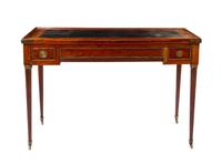 A Louis XVI Mahogany Tric-Trac Table Height 29 3/4 x width 45 x depth 23 3/4 inches. — CONRAD MAUTER, LATE 18TH CENTURY