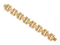 RETRO, BICOLOR GOLD BRACELET
