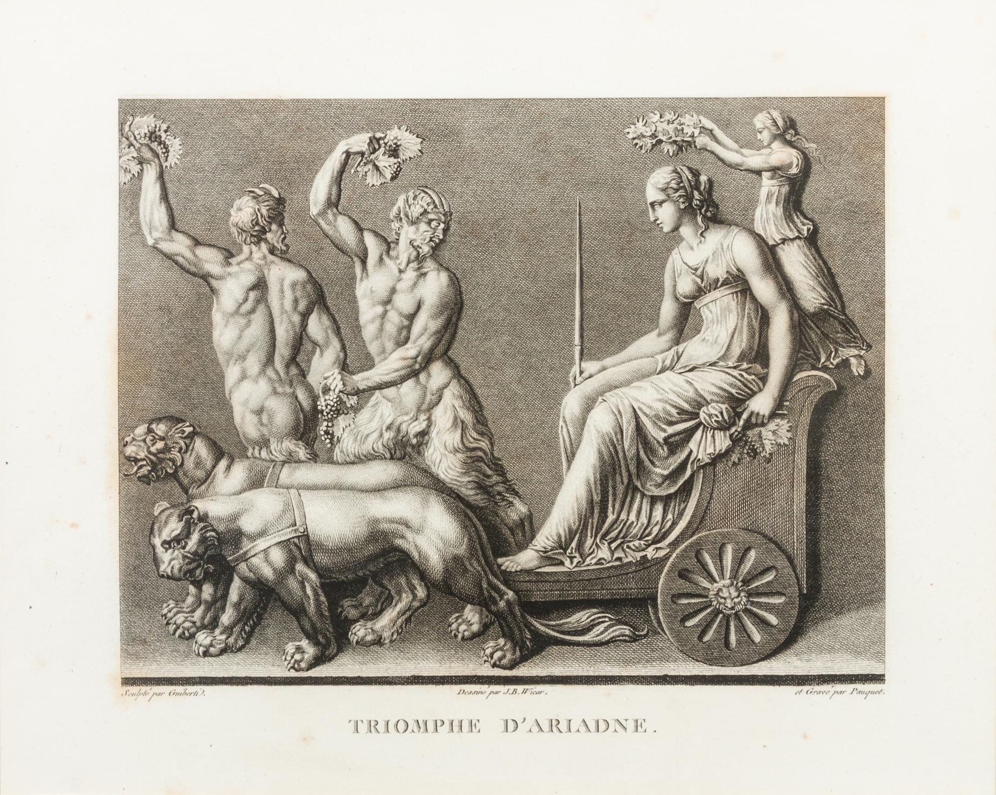 A Collection of Six French Prints of Classical Statues Largest: 9 x 11 inches. — AFTER J.B. WICAR