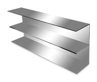 Pair of Polished Steel Wall Consoles