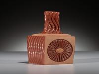 Red and Tan Micaceous Pottery Box