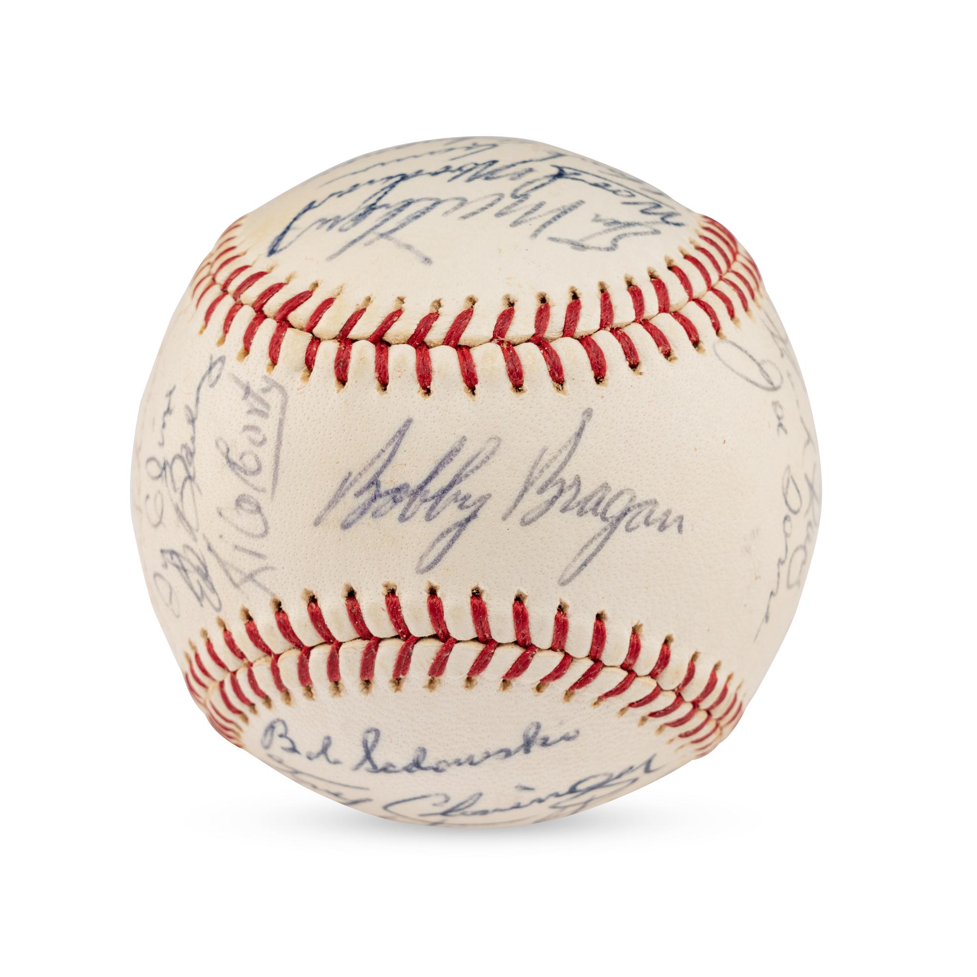 A 1964 Milwaukee Brewers Team Signed Autograph Baseball