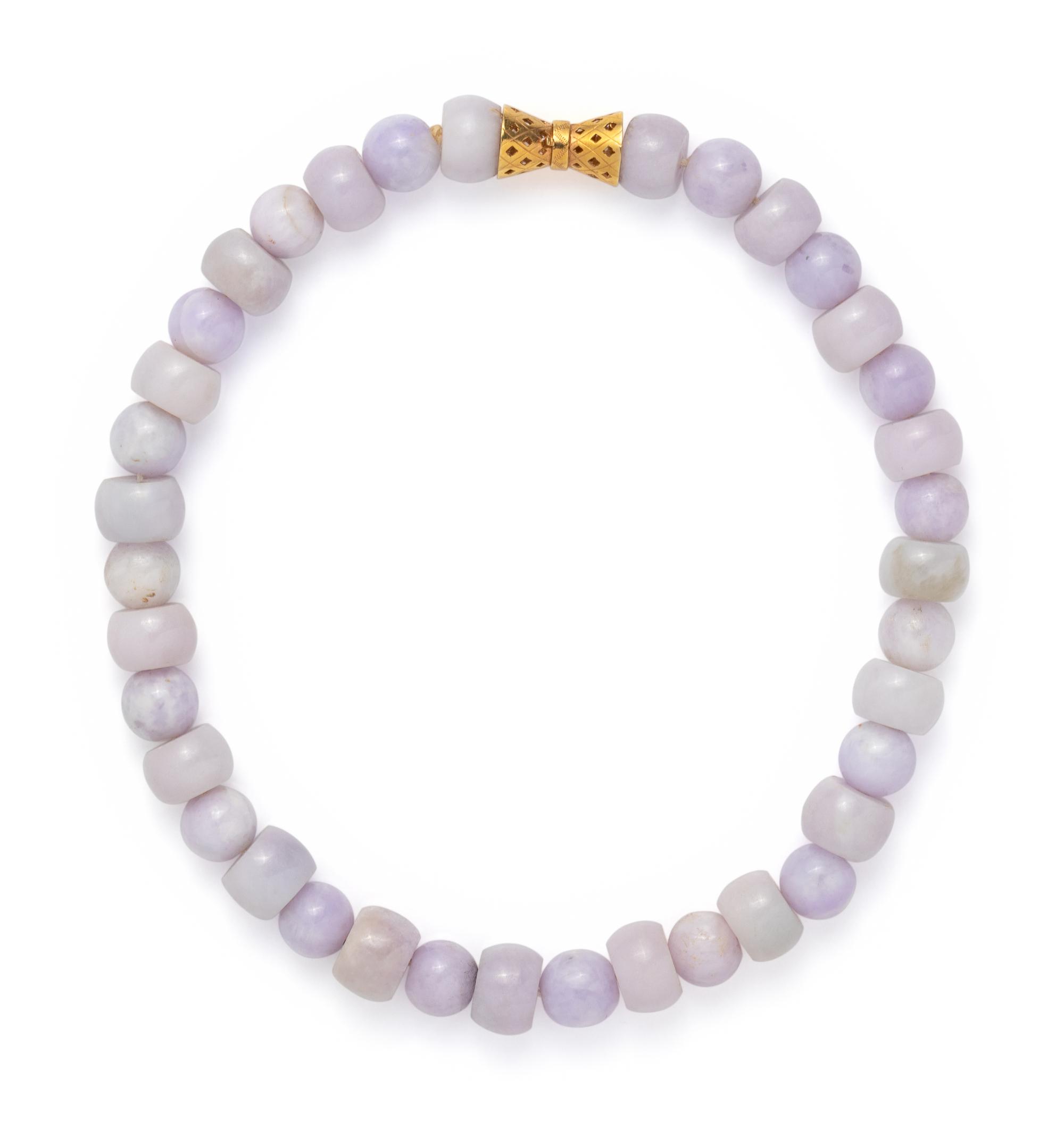 LAVENDER JADE BEAD NECKLACE
