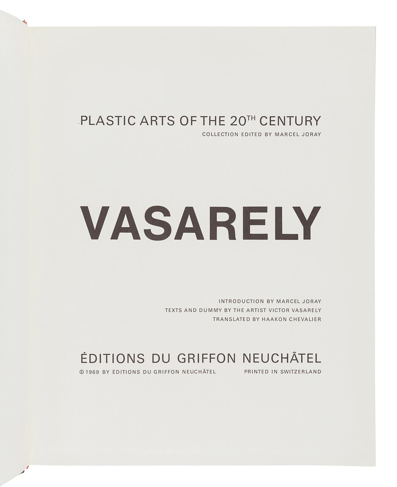 VASARELY, Victor (1906-1997). Plastic Arts of the 20th Century: Vasarely. Neuchâtel: Éditions du Griffon Neuchatel, 1969, 1974, 1979.