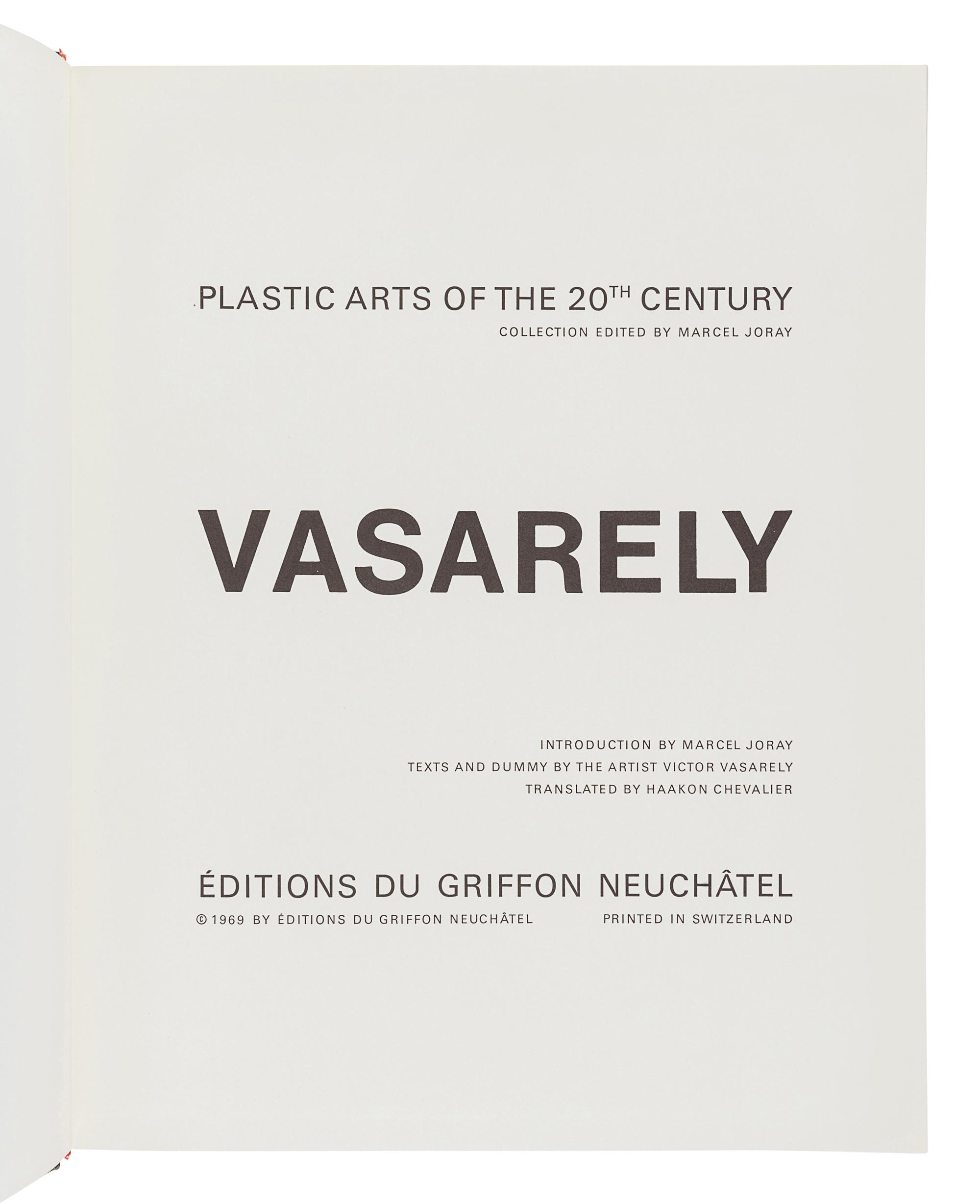 VASARELY, Victor (1906-1997). Plastic Arts of the 20th Century: Vasarely. Neuchâtel: Éditions du Griffon Neuchatel, 1969, 1974, 1979.
