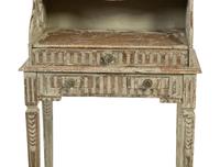 ALouis XVI Style Carved and White-Painted Bedside Table — 19TH CENTURY