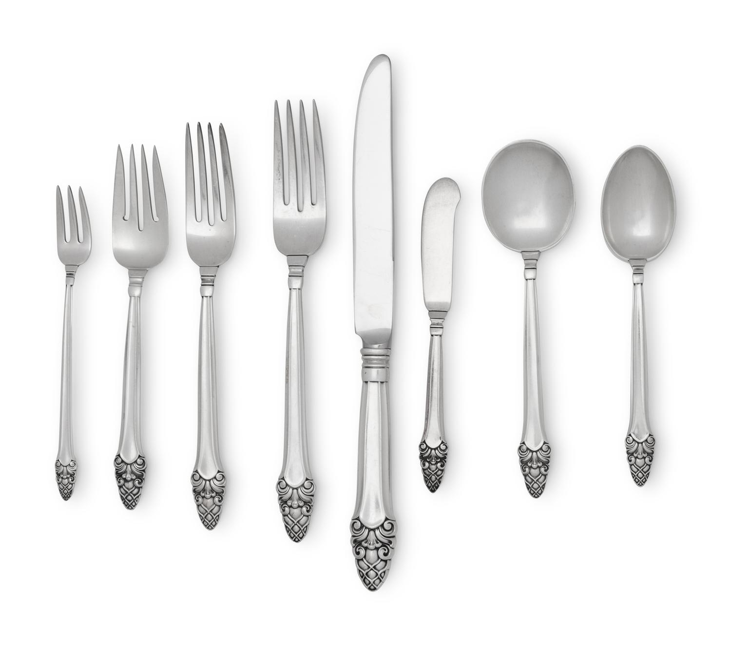 An American Silver Flatware Service