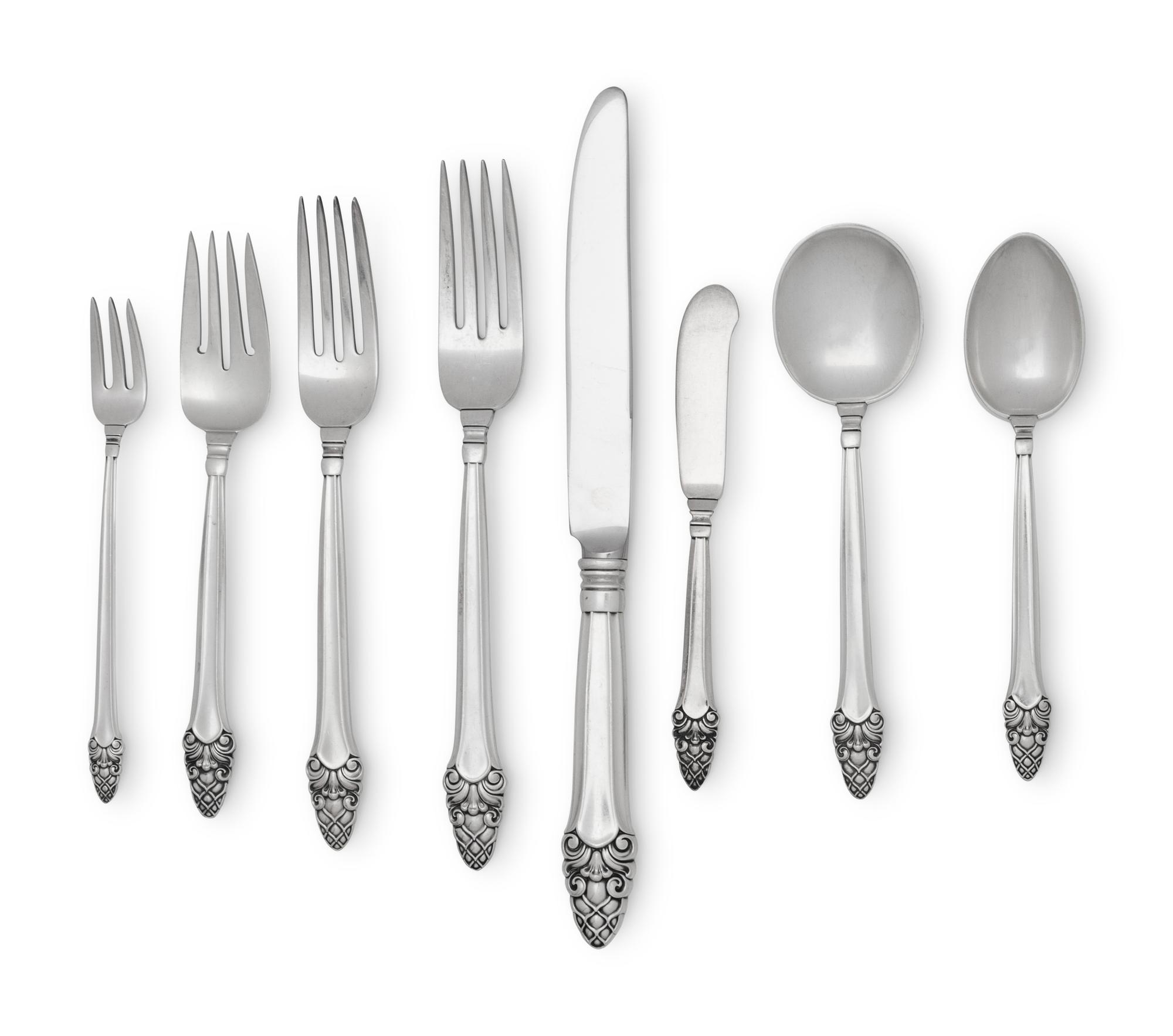 An American Silver Flatware Service