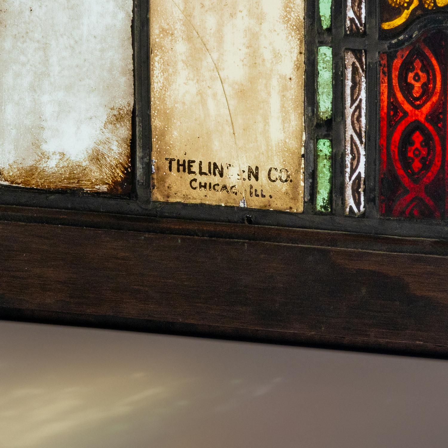 Framed window with Gothic arch