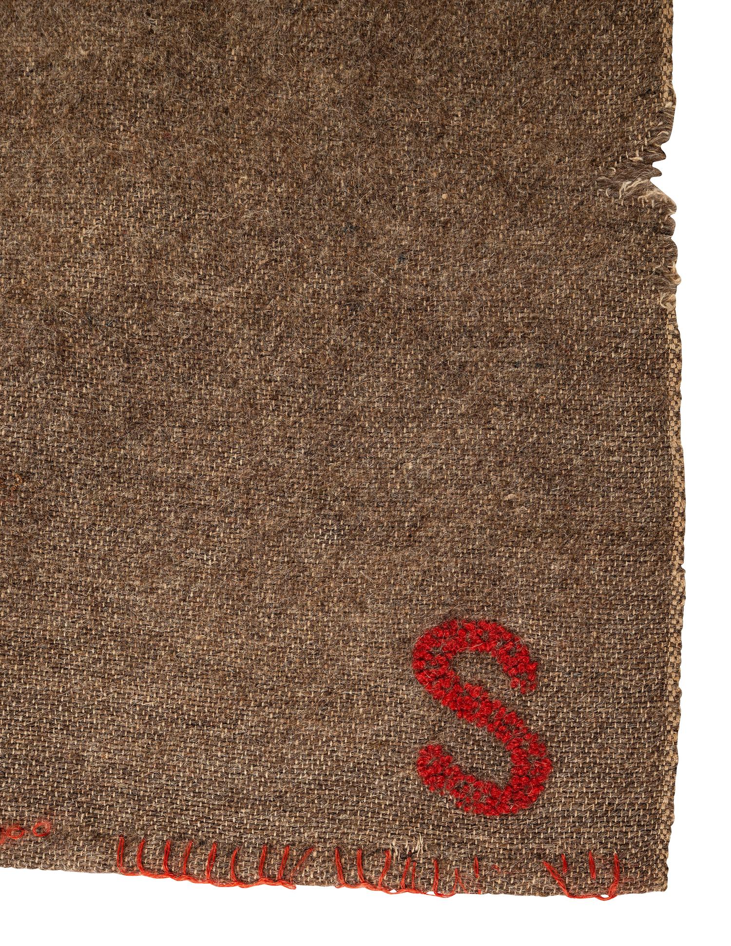 [CIVIL WAR]. Blanket attributed to having been used by 2nd Lieutenant H.B. Sanford, Company G, 92nd New York Infantry.