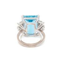 H. STERN, WHITE GOLD AND AQUAMARINE RING