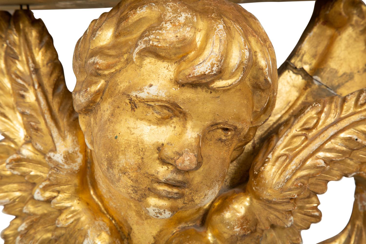 A Pair of Italian Giltwood Wall Brackets