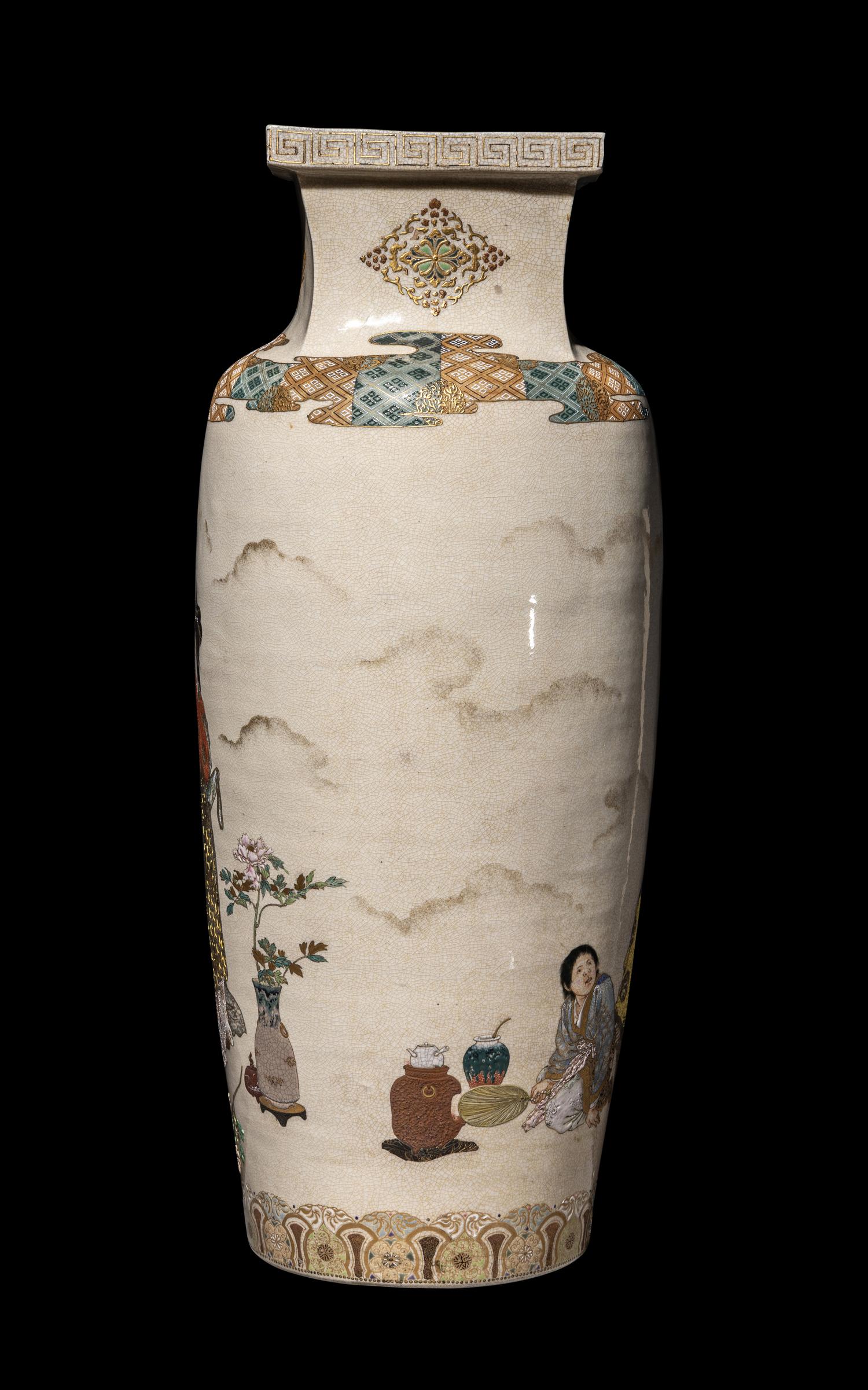 A Large and Finely Painted Japanese Satsuma Vase