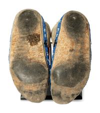 Northern Plains Quilled and Beaded Hide Moccasins