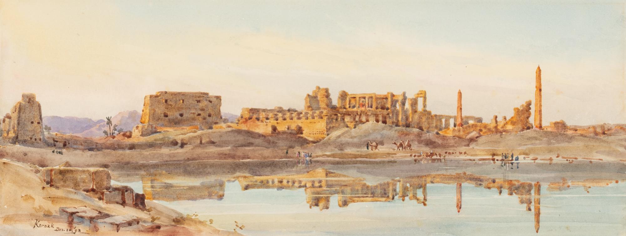 Three Views of Egypt (Thebes, Karnak, and Luxor) , 1893