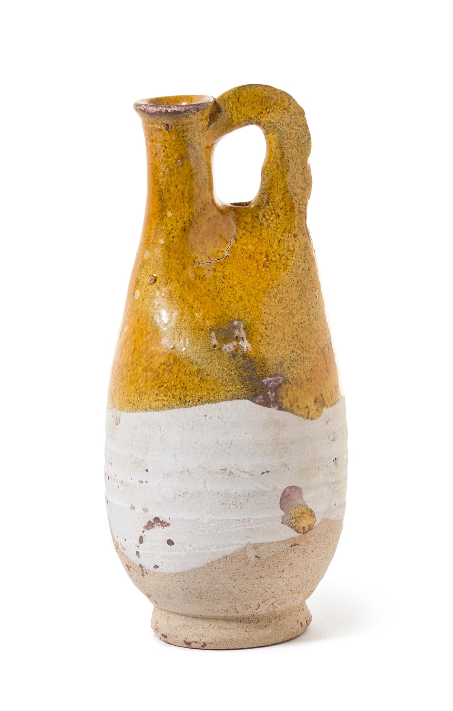 A Chinese Amber Glazed Stoneware Flask Height 8 inches. — POSSIBLY LIAO DYNASTY
