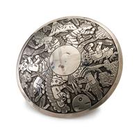 Sterling Silver Jar, with Eagle Dancer and Katsina Design