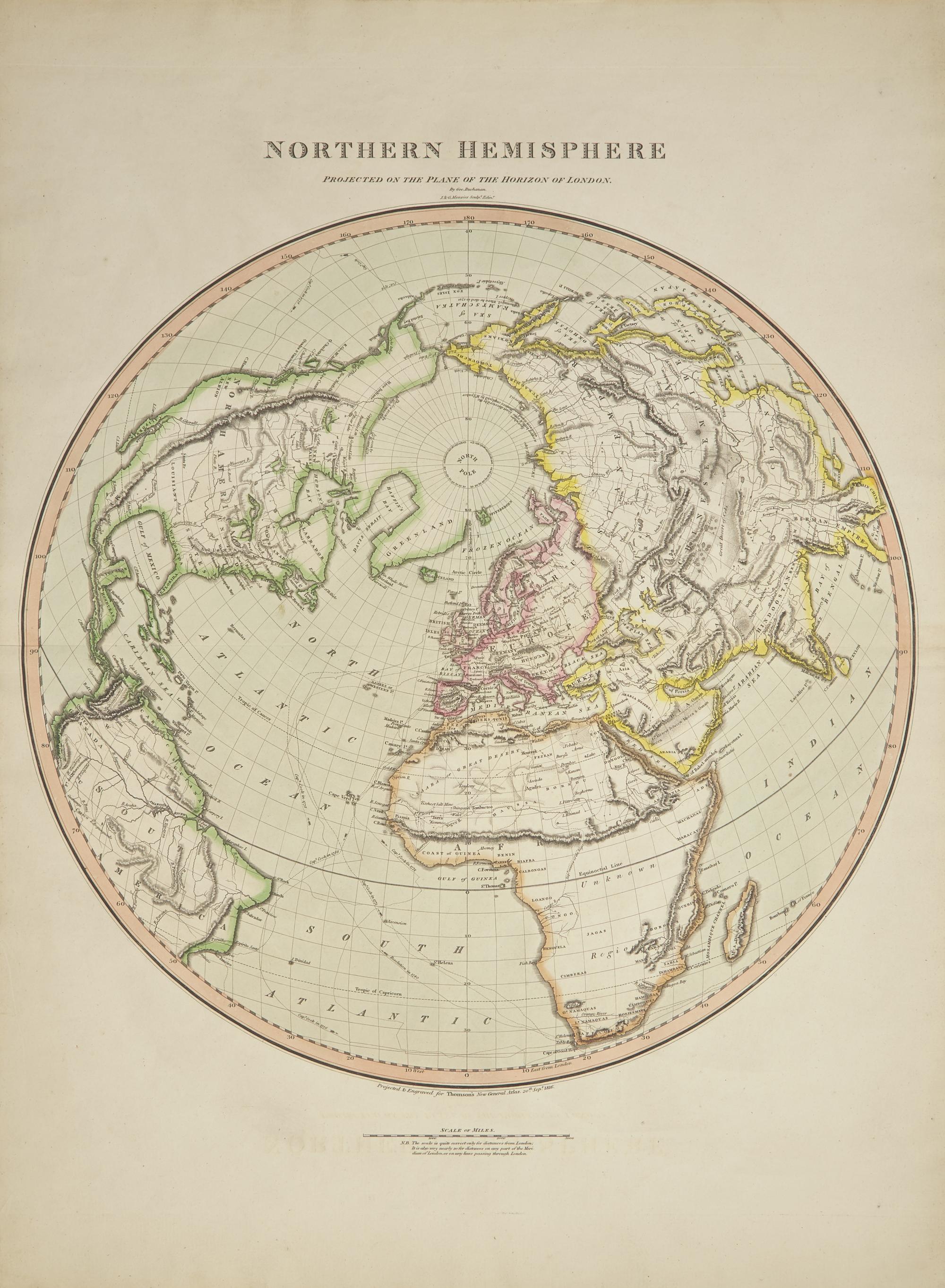 [Maps & Atlases] Buchanan, George. Northern Hemisphere Projected on the Plane of the Horizon of London