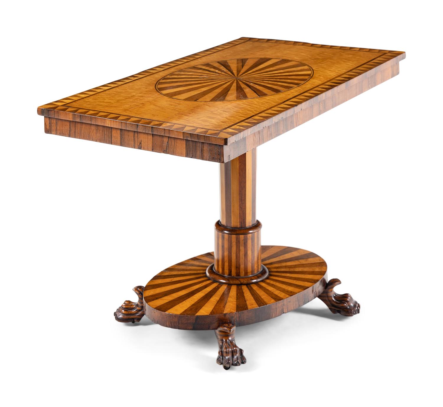A Regency Maple and Rosewood Side Table