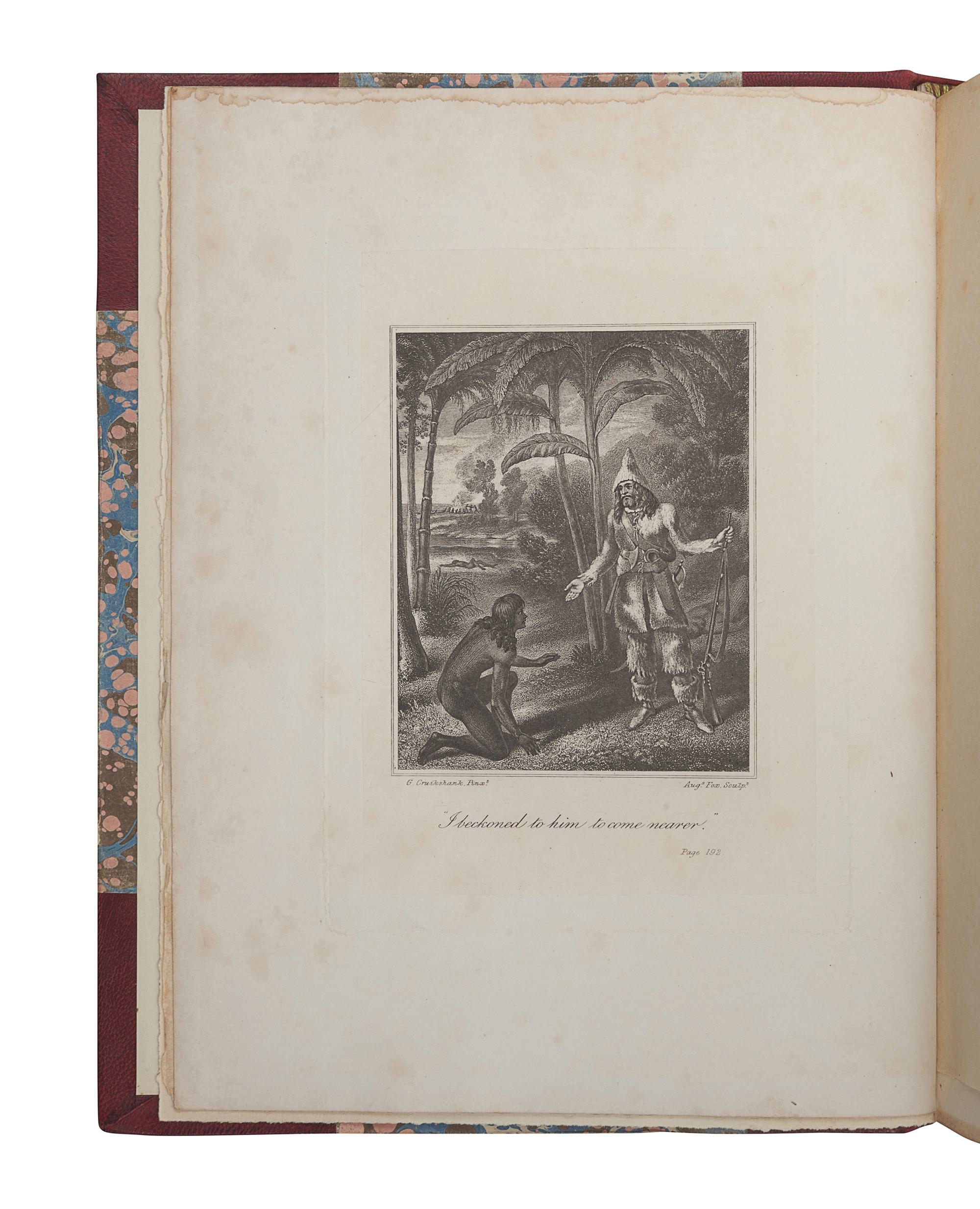DEFOE, Daniel (1660-1731). John Major, editor. The Life and Surprising Adventures of Robinson Crusoe . London: Chatto and Windus, 1883.