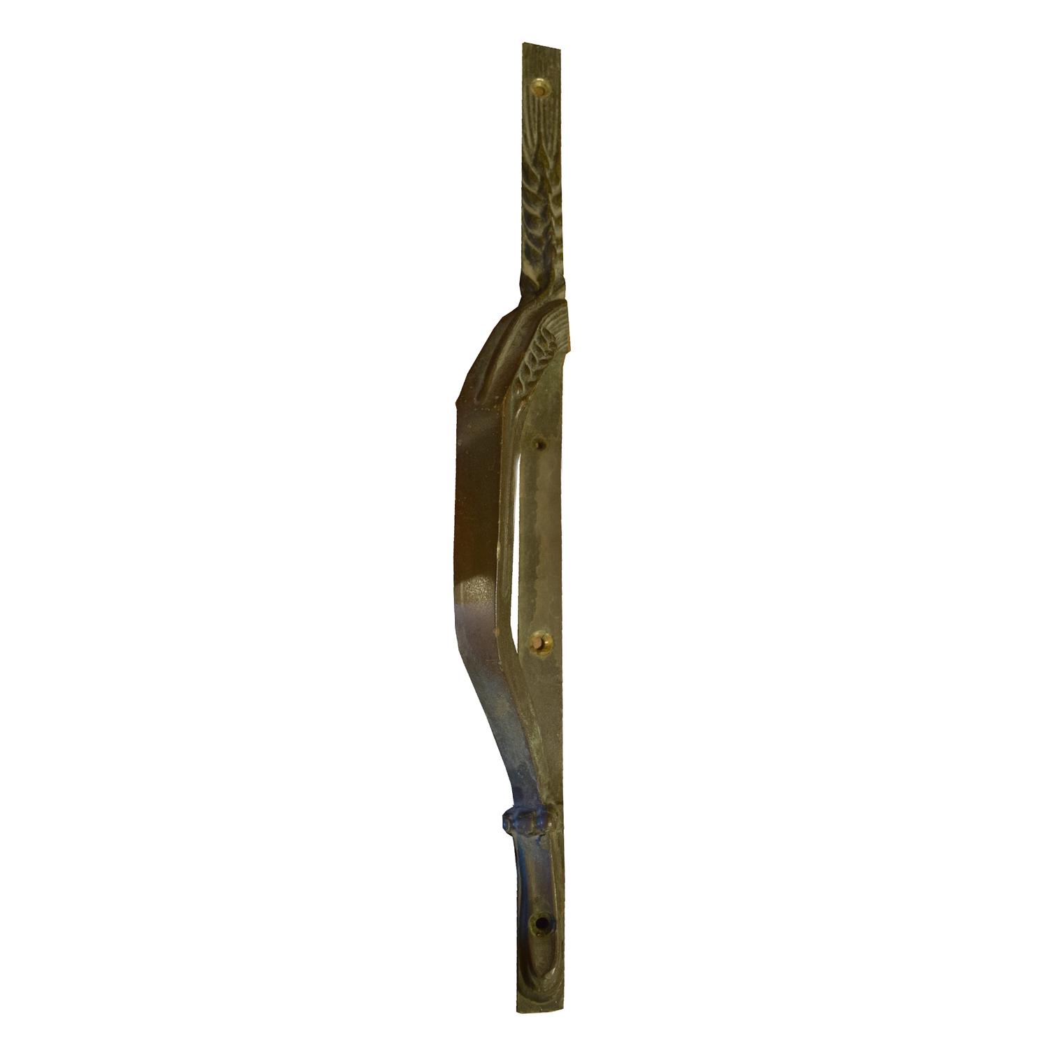 A Pair of Bronze Door Handles 2.5" W x 3.5" D x 20.25 "H — Italy, 20th Century