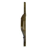 A Pair of Bronze Door Handles 2.5" W x 3.5" D x 20.25 "H — Italy, 20th Century