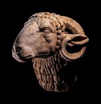 A Roman Marble Head of a Ram