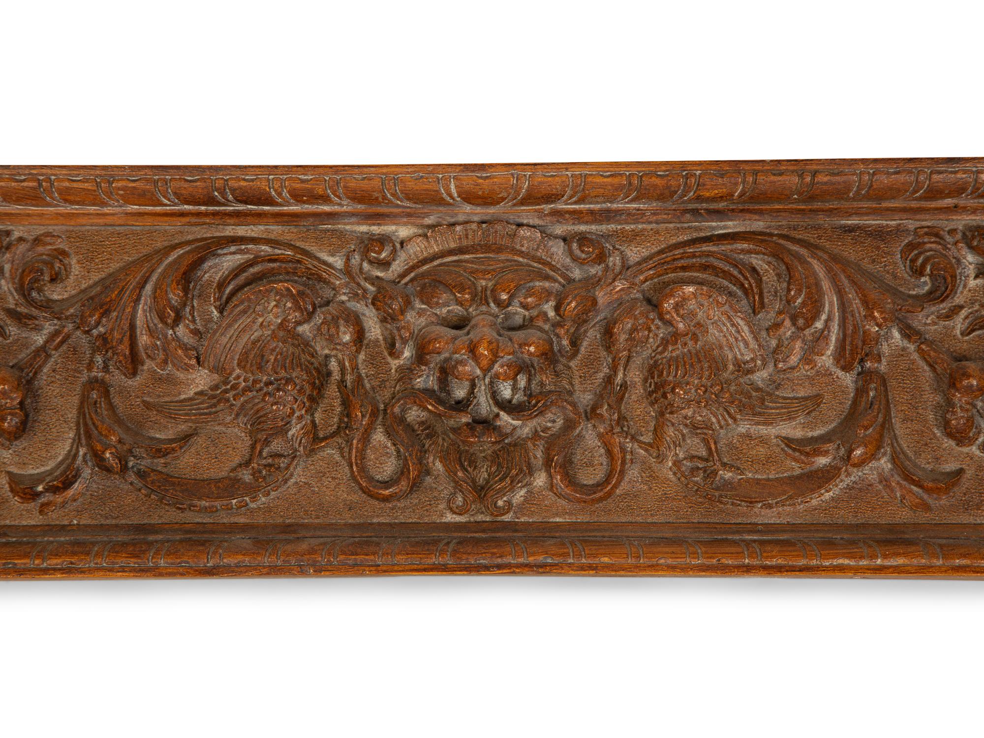 A Collection of Three Carved Wood Architectural Fragments