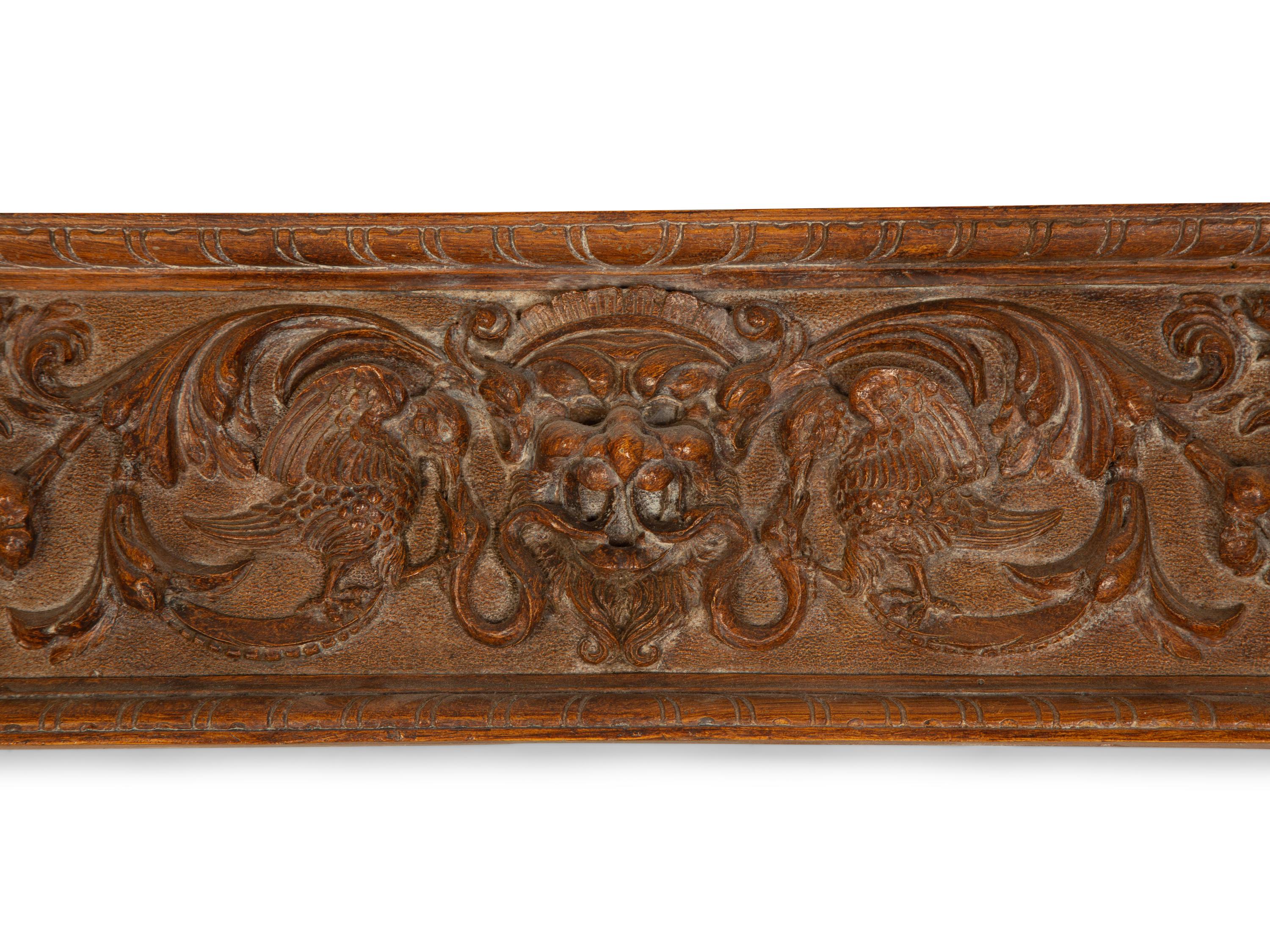 A Collection of Three Carved Wood Architectural Fragments