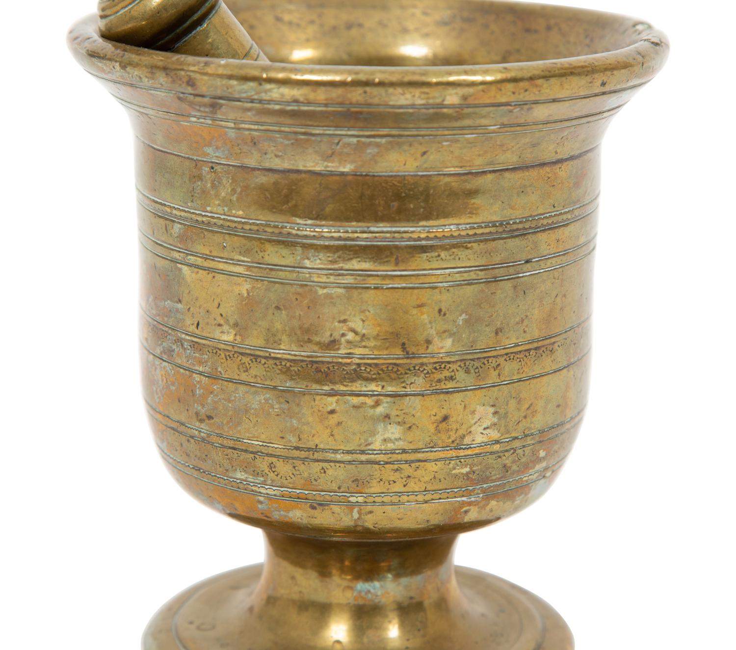 An English Bell Metal or Bronze Mortar and Pestle