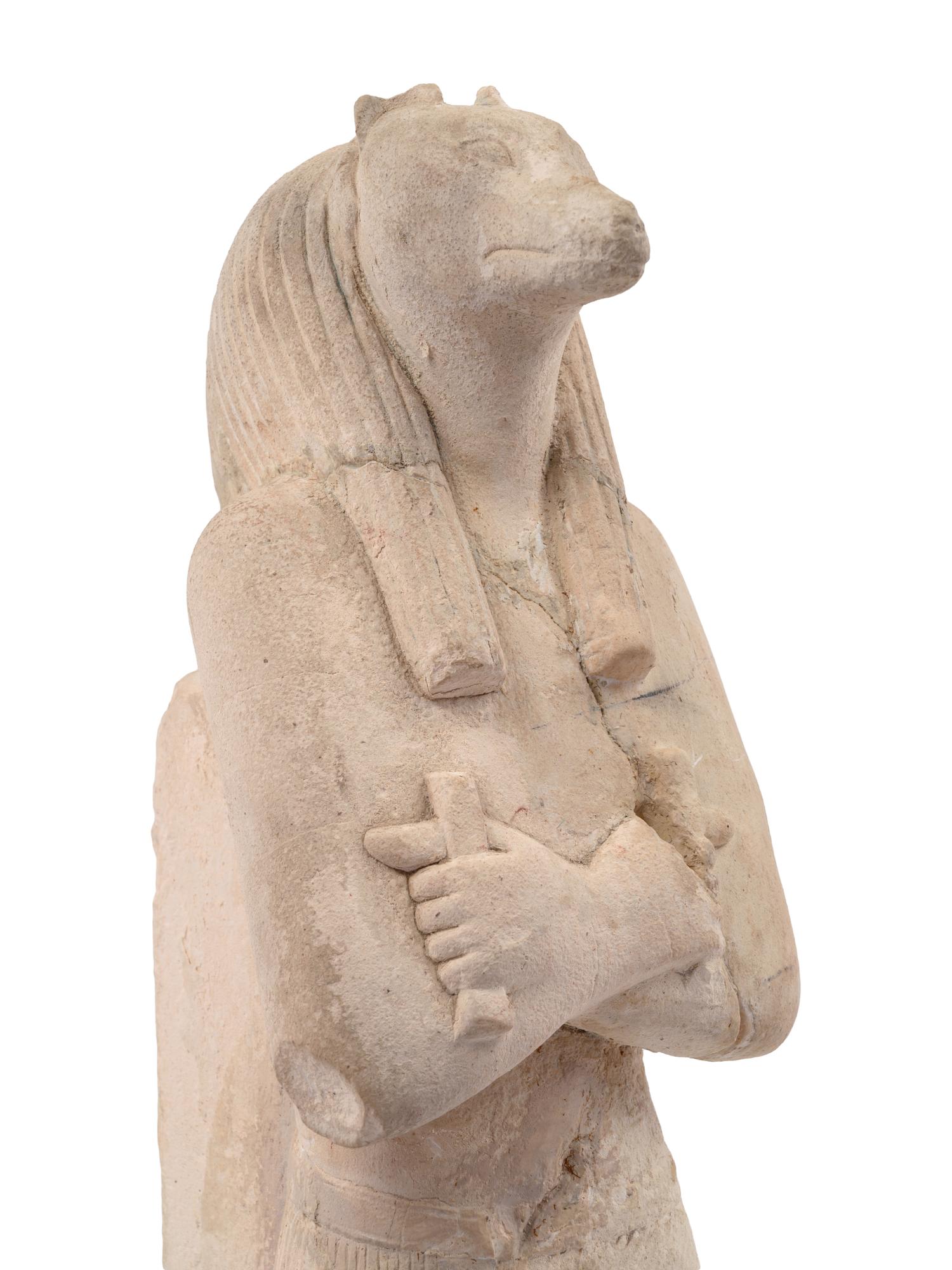 An Egyptian-Style Stucco Figure of Anubis